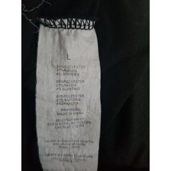 Seven7 Womens L Midi Skirt Stretch Knit Black Drawstring Pull On - Picture 7 of 8